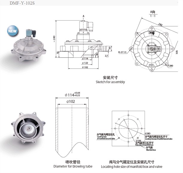 DMF-Y淹沒式電磁脈衝閥