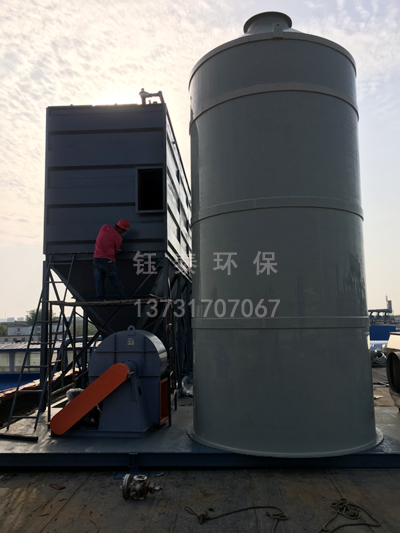 山東兗（yǎn）州輪（lún）胎廠PPC64-6布袋除塵器及廢（fèi）氣處理設備安裝中