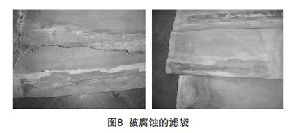袋式除塵器應用領域（yù）最常見的幾種濾（lǜ）袋腐蝕問題